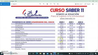 ¿ Cómo calcular ponderados para la Universidad del Cauca [upl. by Iasi]