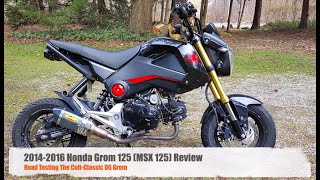 20142016 Honda Grom 125 MSX 125 Review  Riding The OG Grom  Mods TopSpeed Specs [upl. by Ema]