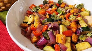 How to Roast Vegetables the Right Way with Balsamic Vinaigrette  Side Dish❤️ [upl. by Claudetta]