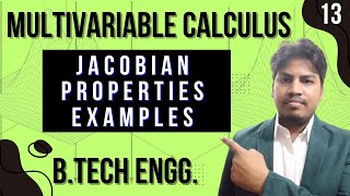 Jacobian  Properties of Jacobian  Examples  Multivariable Calculus [upl. by Ellertal453]