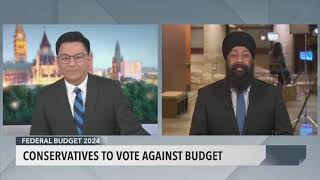 Federal Budget 2024 Conservative Party reaction – April 16 2024 [upl. by Yelrahs]