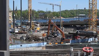 Stockholm Projekt Slussen 20220518 Del 41 UHD 4K [upl. by Shien]