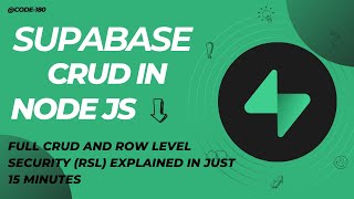 Supabase VS Firebase  Supabase CRUD in Node JS Supabase Filter Query  API  RSL Explained [upl. by Akvir156]