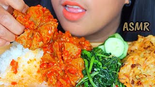 ASMR NASI LAUK BAKSO OSENG KANGKUNG BAKWAN MUKBANG INDONESIA ASMR asmrsounds eatingsounds [upl. by Elagibba995]