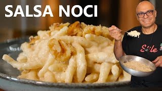 Salsa Noci ricetta delle trofie in salsa Noci o pesto di noci [upl. by Nala]