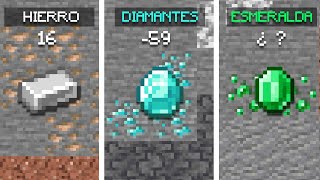 LAS MEJORES CAPAS PARA CONSEGUIR MINERALES EN MINECRAFT 118 DIAMENTE ORO HIERRO  Minecraft [upl. by Quickman]