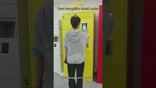 Intelligent electronic locker face recognition smart storage locker operation video smartlockers [upl. by Boudreaux]