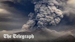 Russian volcano erupts after 70 magnitude earthquake [upl. by Nahtanohj]