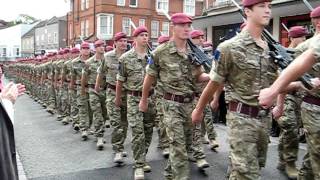 16 Air Assault Brigade march through Colchester Town 070611 Part 1avi [upl. by Lillie]