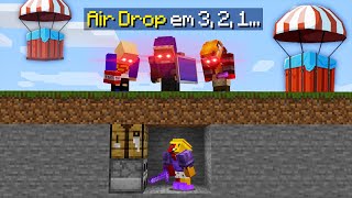 3 CAÇADORES vs 1 SPEEDRUNNER com AIR DROPS no minecraft3 Caçadores vs 1 Youtuber [upl. by Tonye924]