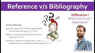 Difference between Reference and Bibliography Which one to you use in research article or thesis [upl. by Inaluiak]