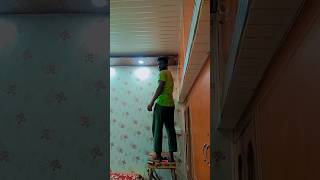 PVC panel for ceiling😎😎youtubeshorts video falseceilingdesign home video viralshorts [upl. by Etnovert]