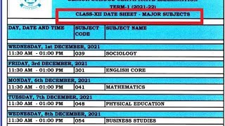 CBSE class 12 exam date sheet out  class 12 exam date [upl. by Veta492]