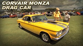 High Powered 1963 Chevy Corvair Monza Drag Car  Cruize Paradise  Hawaii Classic Car Show [upl. by Naitsirt846]