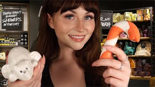 ASMR The LUSH Store Roleplay  Dicing Soaps amp Fizzing Bath Bombs [upl. by Akemat]