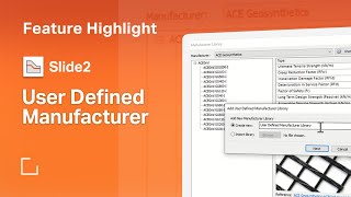 User Defined Manufacturers in Slide2  Feature Highlight [upl. by Ydnagrub]