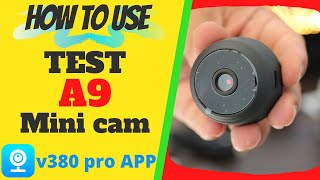 Mini Camera WIFI A9 IP Cam User Manual APP Setup [upl. by Olifoet]