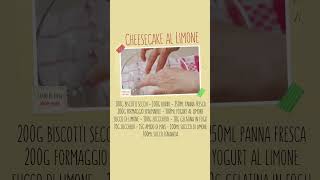 CHEESECAKE AL LIMONE di Benedetta Rossi  Ricetta TV Fatto in Casa per Voi shorts [upl. by Schaumberger]