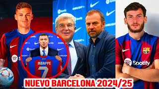 🚨LOCURA EL NUEVO BARCELONA 202425  NUEVO ENTRENADOR NUEVOS FICHAJES BOMBA [upl. by Marys888]