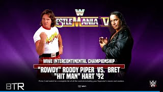 WWE 2K24 Showcase Of The Immortals Roddy Piper vs Bret Hart WrestleMania 8 [upl. by Drofnats]