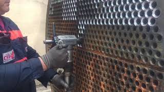 Heat exchanger weld removal [upl. by Gerry]