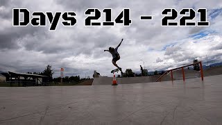 Days 214  221 of Skateboarding Everyday  Smithers BC  Skatepark [upl. by Eleik]