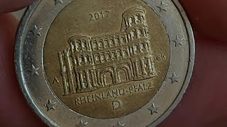 Germany 2 euro 2017 Porta Nigra RhinelandPalatinate  RHEINLANDPFALZ [upl. by Vola]