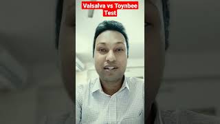 Valsalva vs Toynbee Test  Eustachian Tube Function Test [upl. by Aliakim]