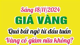 Giá vàng hôm nay 9999 ngày 18 tháng 11 năm 2024GIÁ VÀNG NHẪN 9999 Bảng giá vàng 24k 18k 14k 10k [upl. by Hannahs]