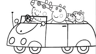 Peppa Pig Coloring Book l Coloring Pages For Children Learning Rainbow Colors Videos [upl. by Onitsirc322]