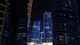 Qatar city centre night view [upl. by Bartko]