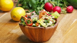 Middle Eastern Pita Salad Fattoush Salad [upl. by Dustan]