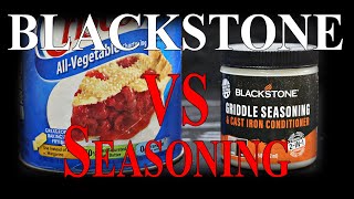 Seasoning your New BlackStone Blackstone VS Crisco [upl. by Nylecyoj]