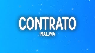 Maluma  Contrato LetraLyrics [upl. by Edmanda]