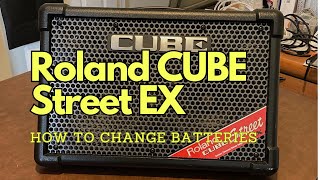 Roland Cube Street EX How To Replace Batteries [upl. by Seena]