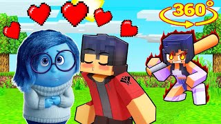 Aphmaus BOYFRIEND In Love With SADNESS INSIDE OUT 2 in Minecraft 360° [upl. by Frieder]