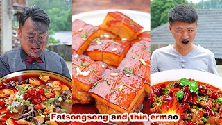 mukbang  Songsong and Ermao challenge the ghost pepper noodles who is better  vlog [upl. by Jari]