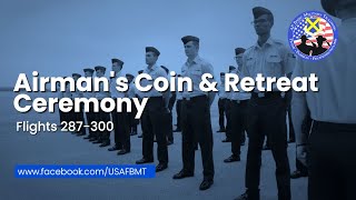 USAF BMT Airmans Coin and Retreat Ceremony Flights 287300  April 17 2024 [upl. by Lachish]