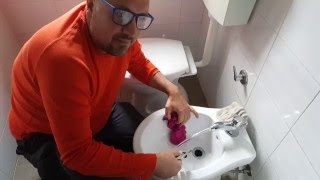 Liberare lavandino o bidet intasato con un compressore [upl. by Perdita]