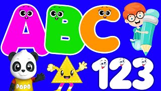 Learn ABC Phonics Shapes Numbers Colors  Preschool Learning Videos For 3 Year Olds  kidsvideos [upl. by Ecnadnak]