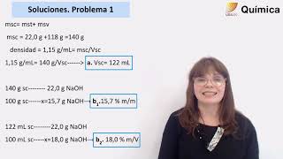 37 Química Problema sobre formas de expresar la concentración de soluciones [upl. by Kirit]