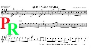 Alicia Adorada PARTITURA con Audio MIDI RICAMÚSICA [upl. by Danni]