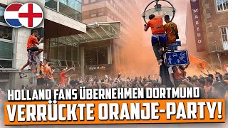 Völlig verrückte OranjeParty in Dortmund Links Rechts amp Preparty Nederland vs Engeland [upl. by Hammond]