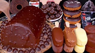 ASMR MALTESERS CHOCOLATE MILK OREO MAGNUM ICE CREAM CAKE NUTELLA DESSERT MUKBANG 먹방咀嚼音 EATING SOUNDS [upl. by Melicent]