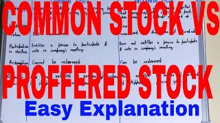 Common Stock vs Preferred StockDifference between common stock and preferred stock [upl. by Yffat]