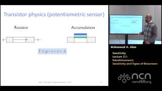 nanoHUBU Nanobiosensors L31 Sensitivity  Nanobiosensors Sensitivity and Types of Biosensors [upl. by Atinev]