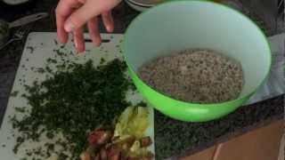 How to make Tabouleh Salad with Barley  by geoffmobile [upl. by Sharline79]