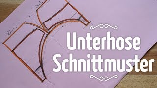 Grundschnitt für Unterhose  Schnittmuster selber erstellen [upl. by Arondel]