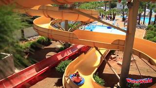 Apollos Plunge Slide  WaterWorld Themed Waterpark Ayia Napa Cyprus [upl. by Yhtommit]