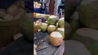 Fresh Coconut Water  Fruit Cutting Skills  Cambodian Street Food streetfood [upl. by Ellecram]